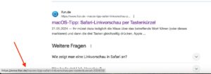 Safari URL anzeigen auf MacOS